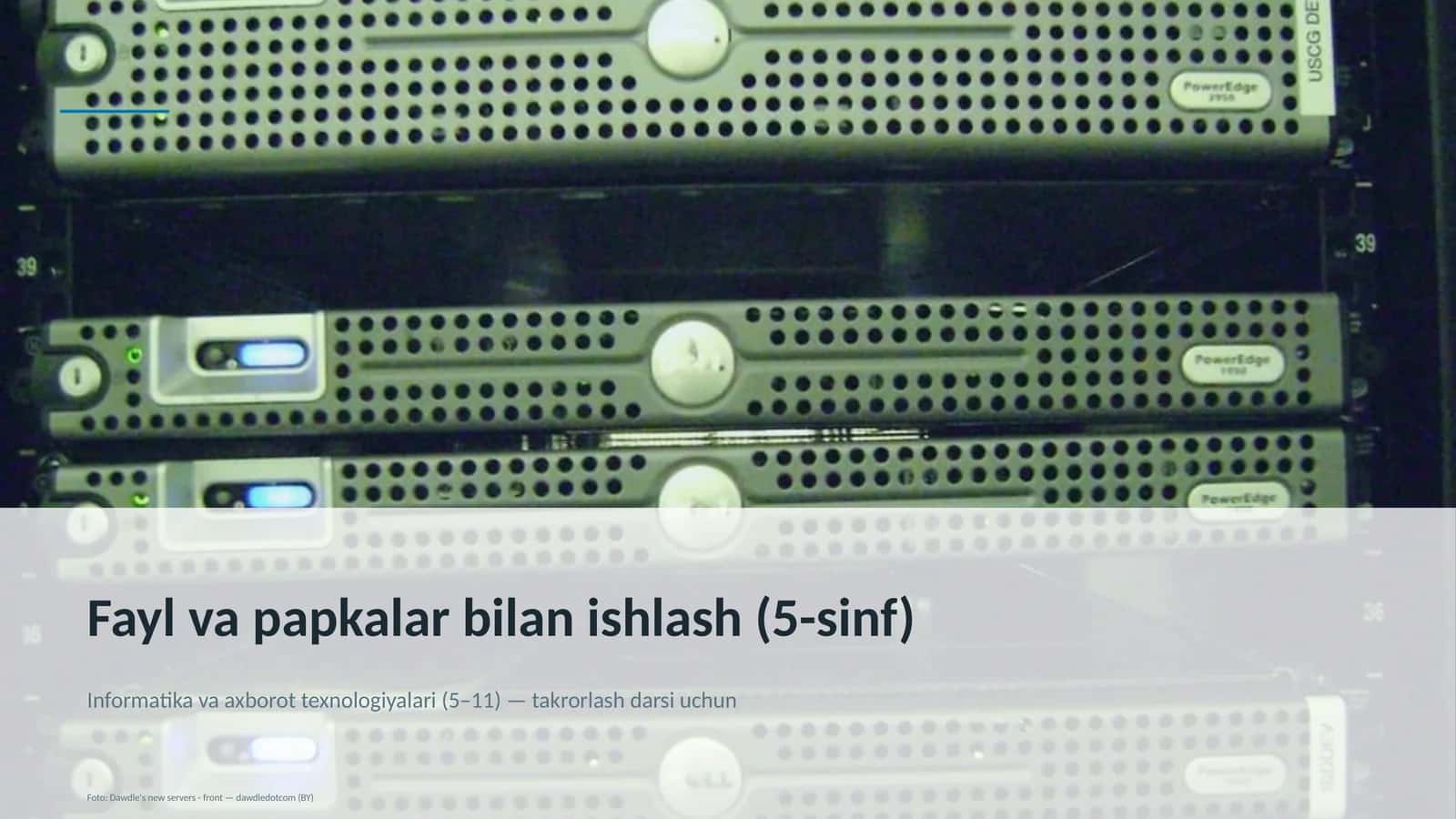 Fayl va papkalar bilan ishlash (5-sinf)
