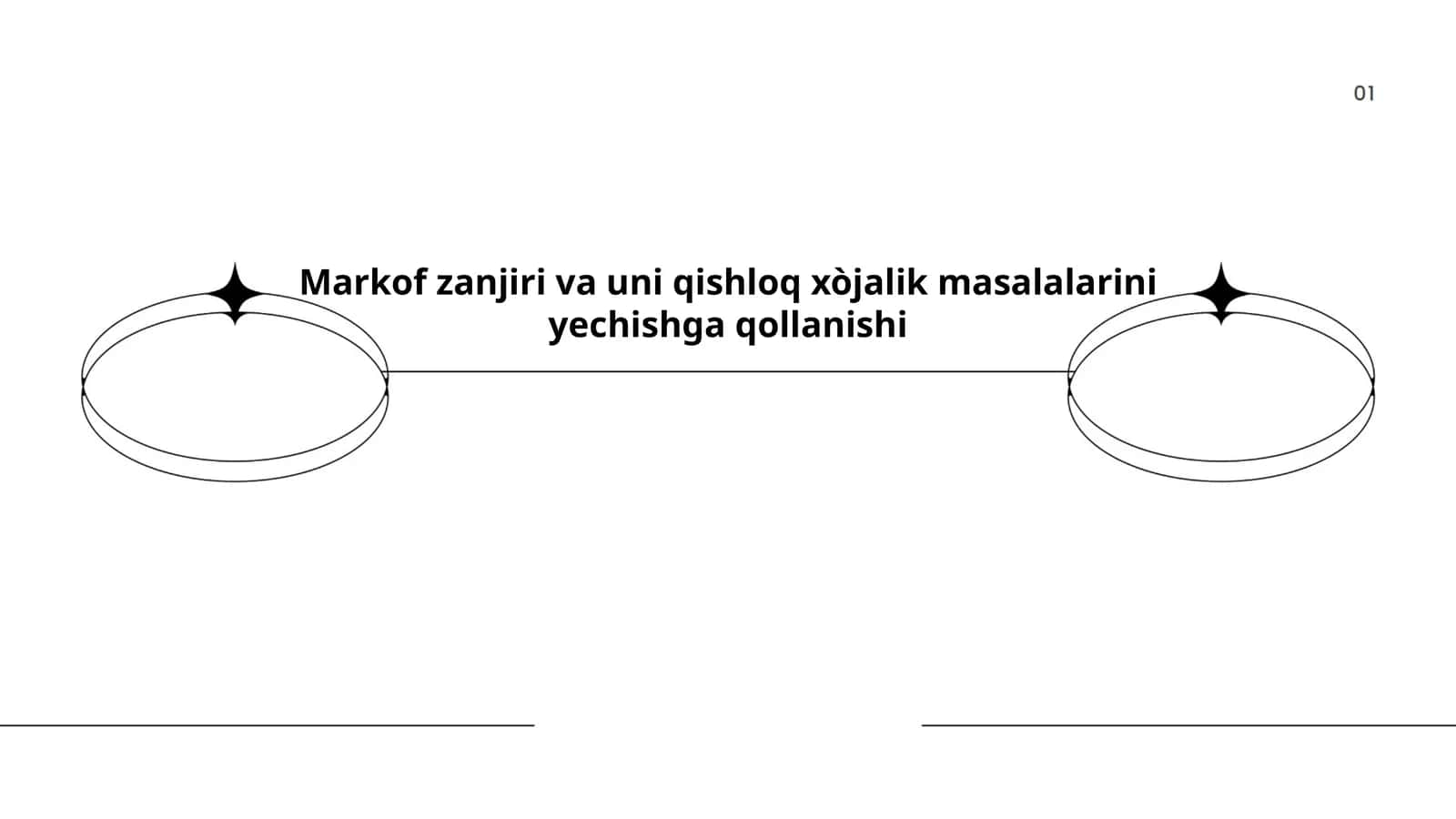 Markov zanjirlari va uni qishloq xòjalik masalalarini yechish