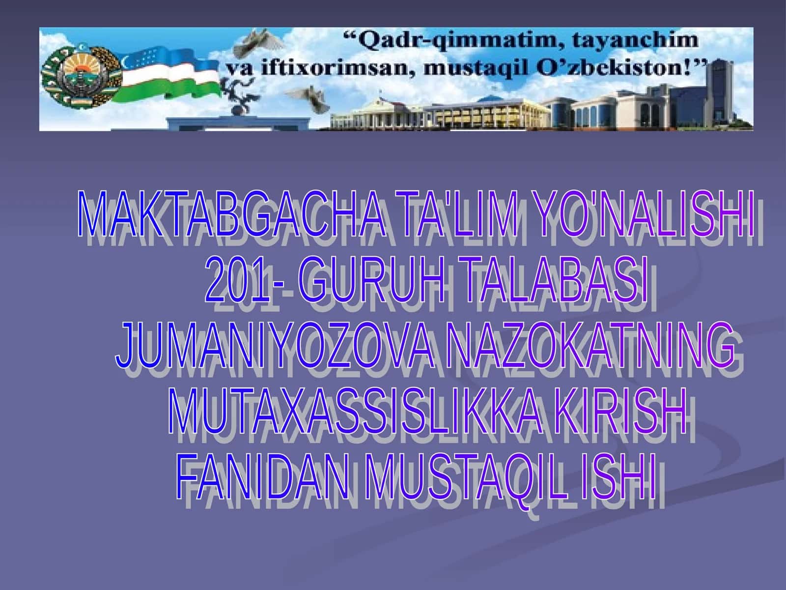 O‘zbekiston Respublikasining «Ta’lim to‘g‘risida»gi Qonuni