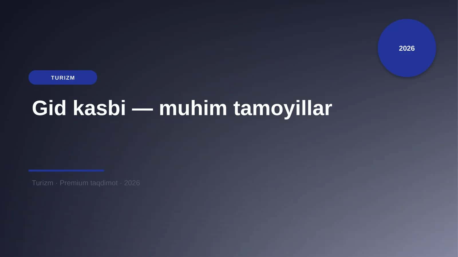 Gid kasbi — muhim tamoyillar