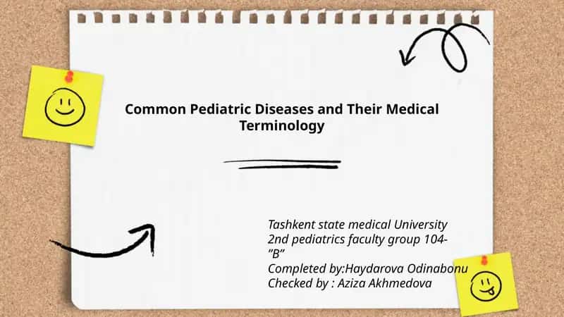 Common Pediatric Diseases and Their Medical Terminology