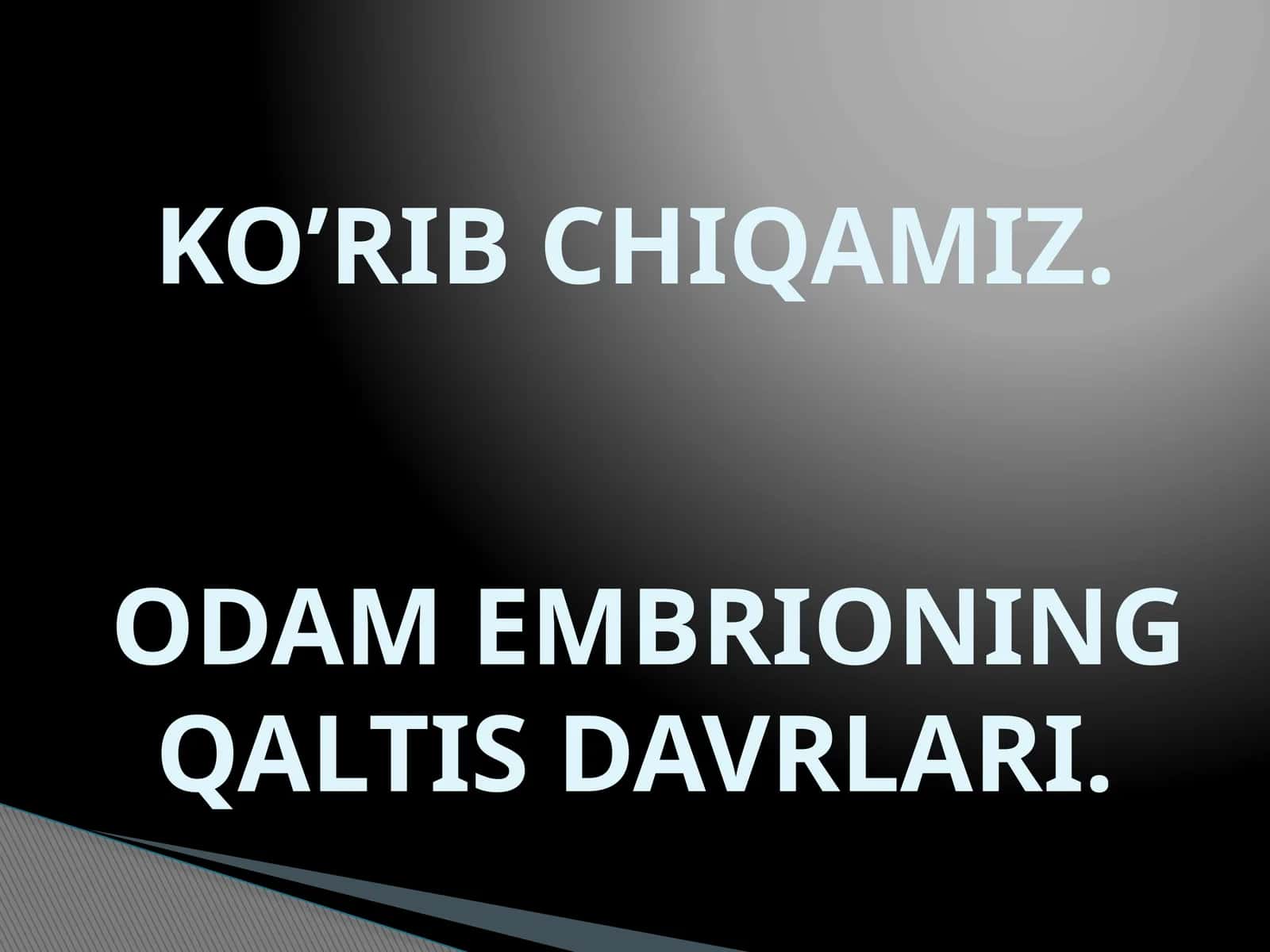 Inson embrionining rivolanganishi