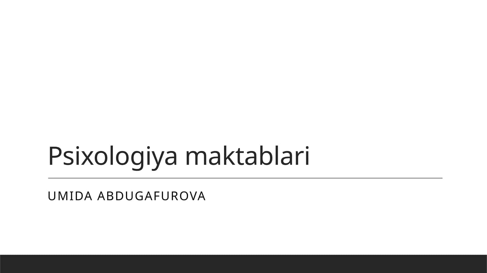 Psixologiya maktablari