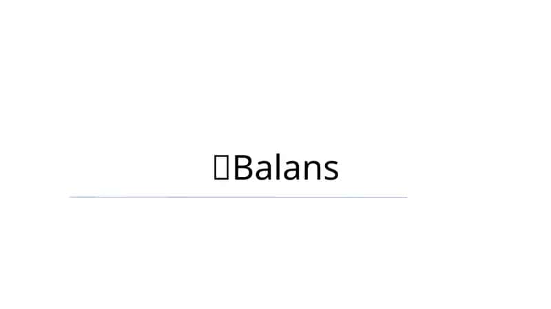 Balans