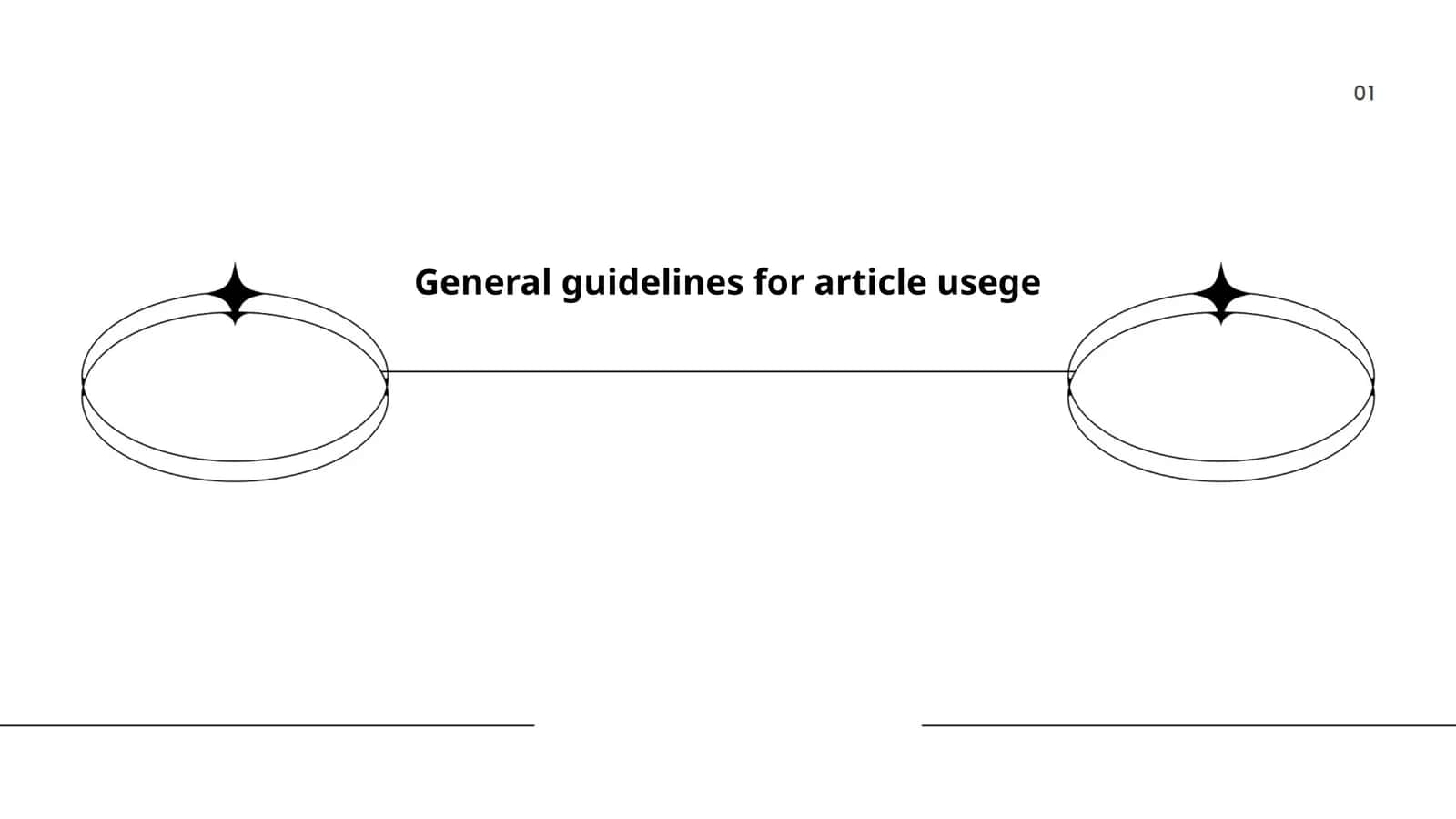 General guidelines for article usege