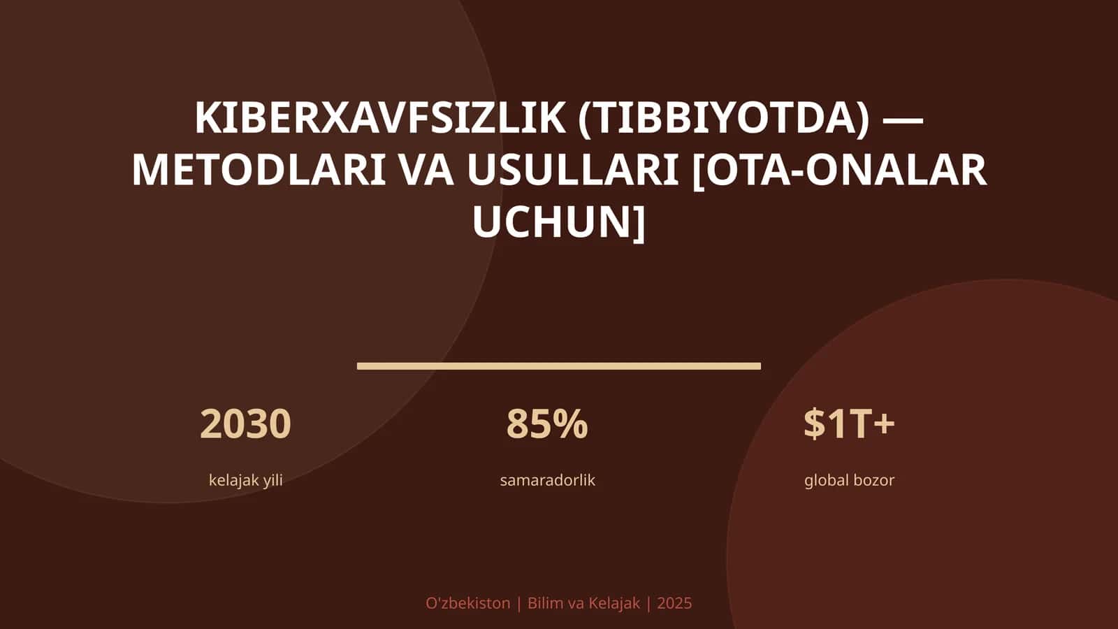 Kiberxavfsizlik (Tibbiyotda) — metodlari va usullari [Ota-onalar uchun]