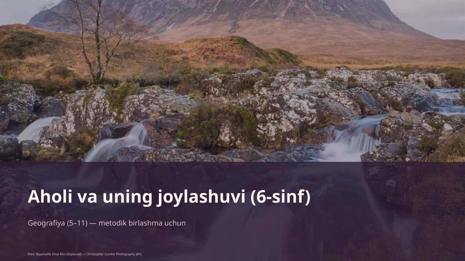 Aholi va uning joylashuvi (6-sinf)
