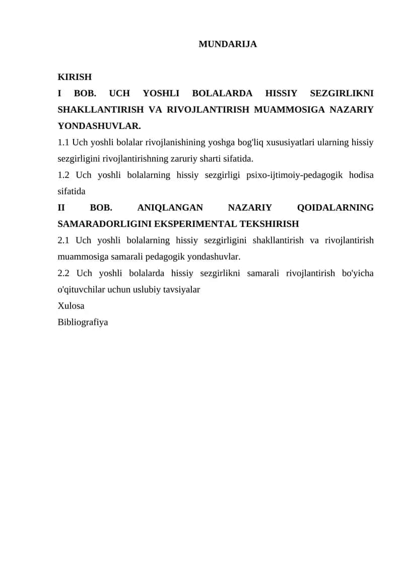 Hissiy Sezgirlikni Shakllantirish va Rivojlantirish