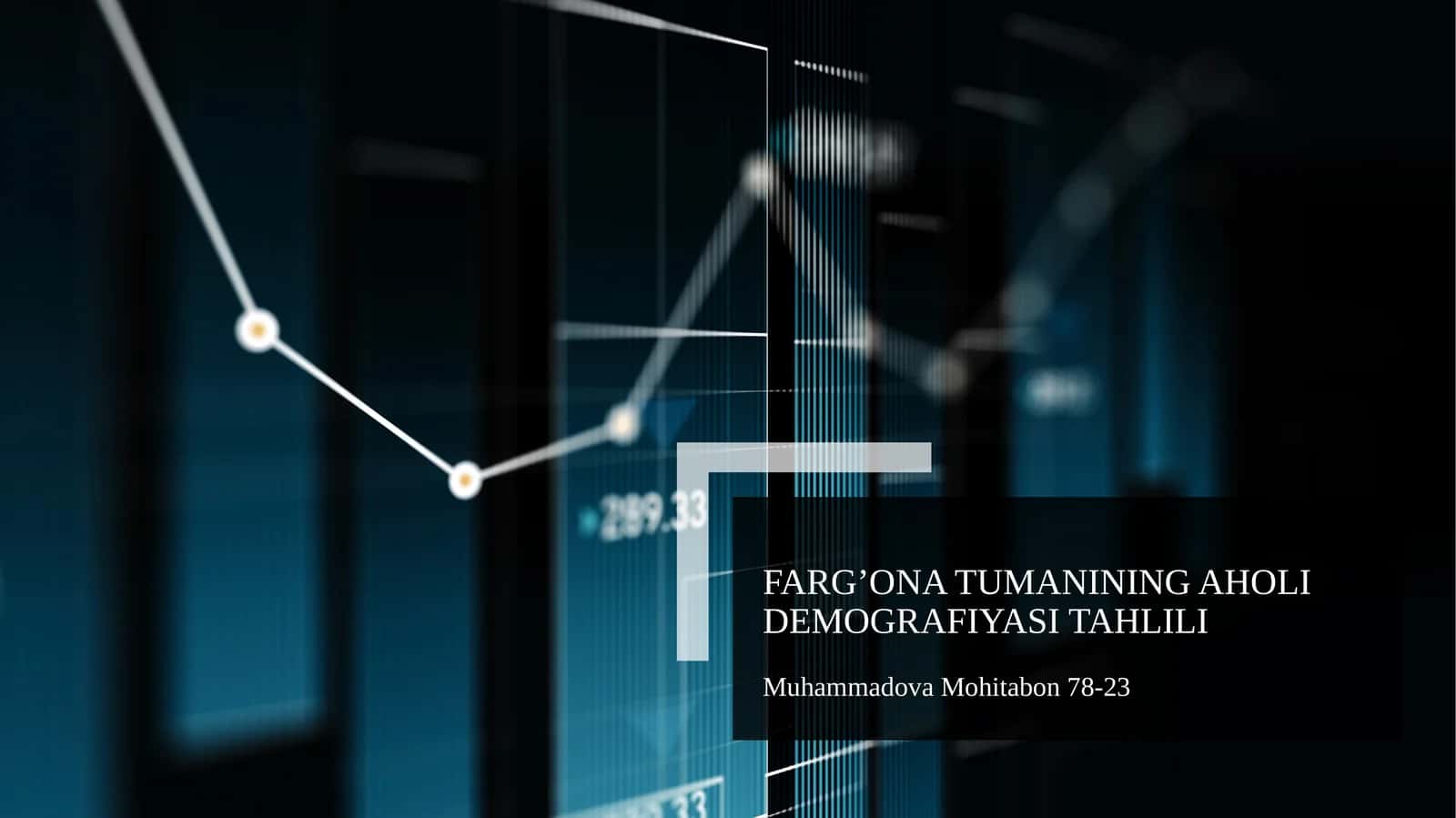 Farg’ona tumanining aholi demografiyasi tahlili