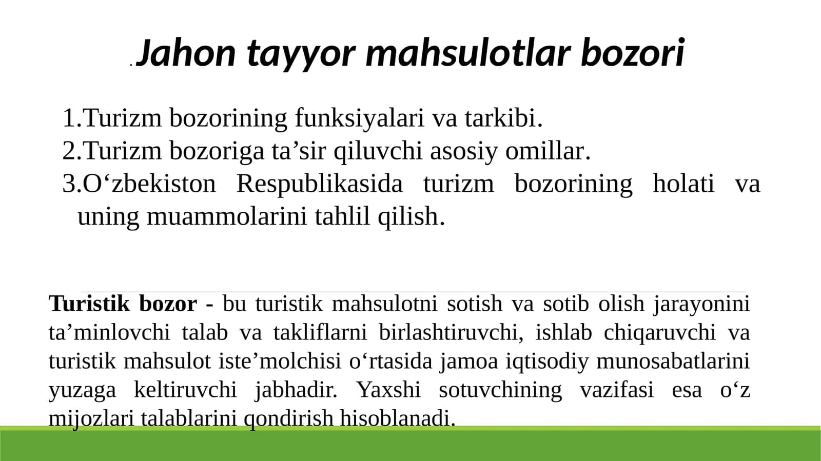 Turistik bozor