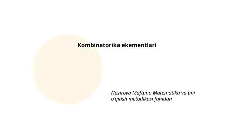 Kombinatorika ekementlari