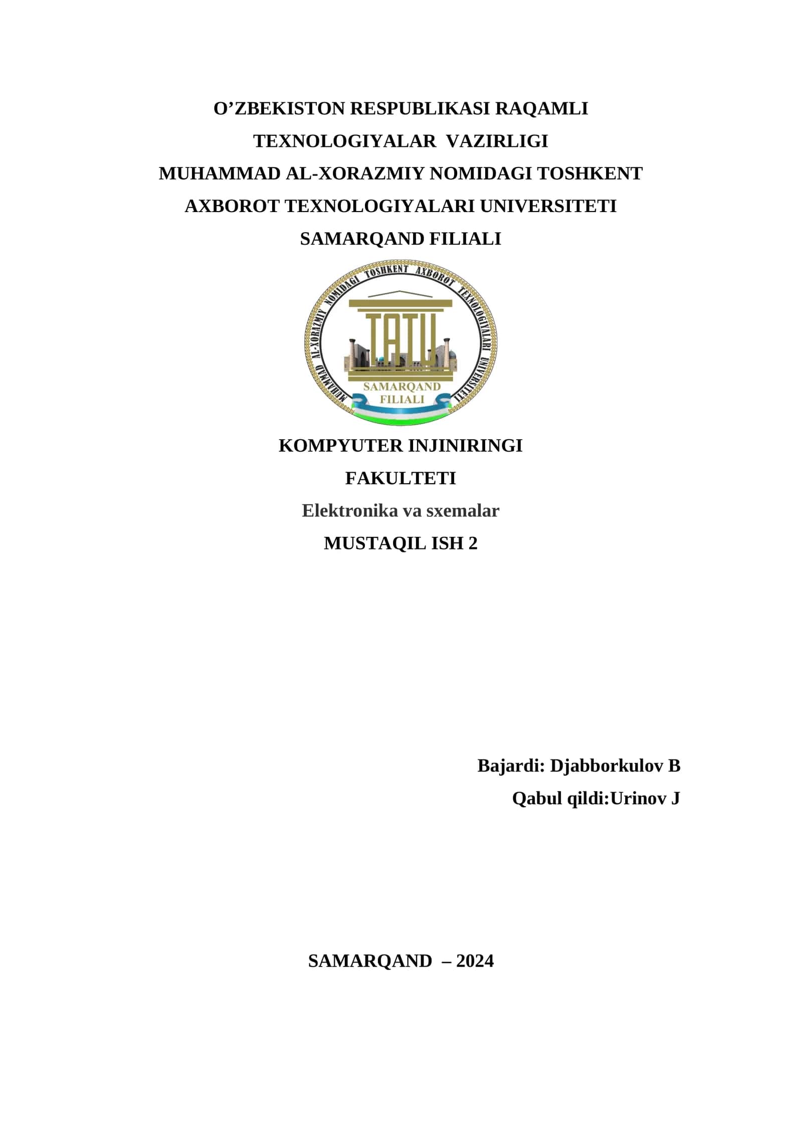 MDYa tranzistorida yasalgan mantiqiy elementlar