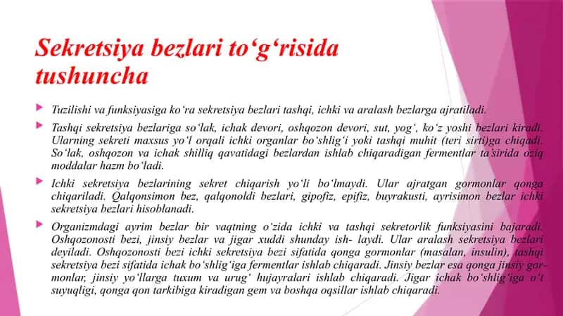 Sekretsiya bezlari