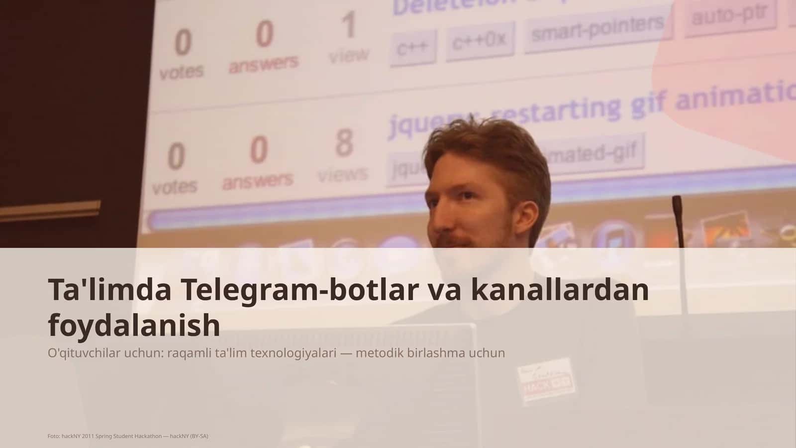 Ta'limda Telegram-botlar va kanallardan foydalanish