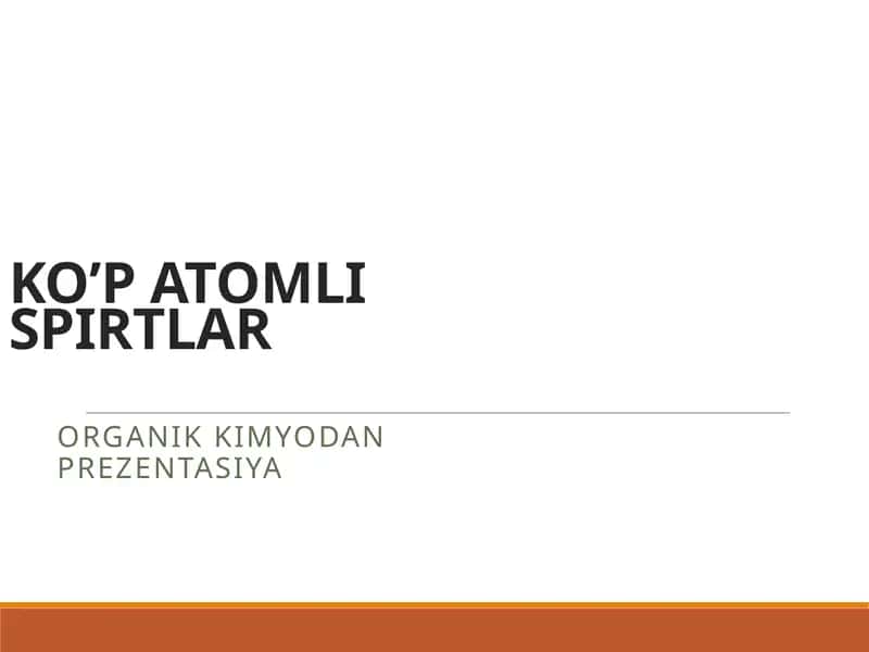 KO’PATOMLISPIRTLAR