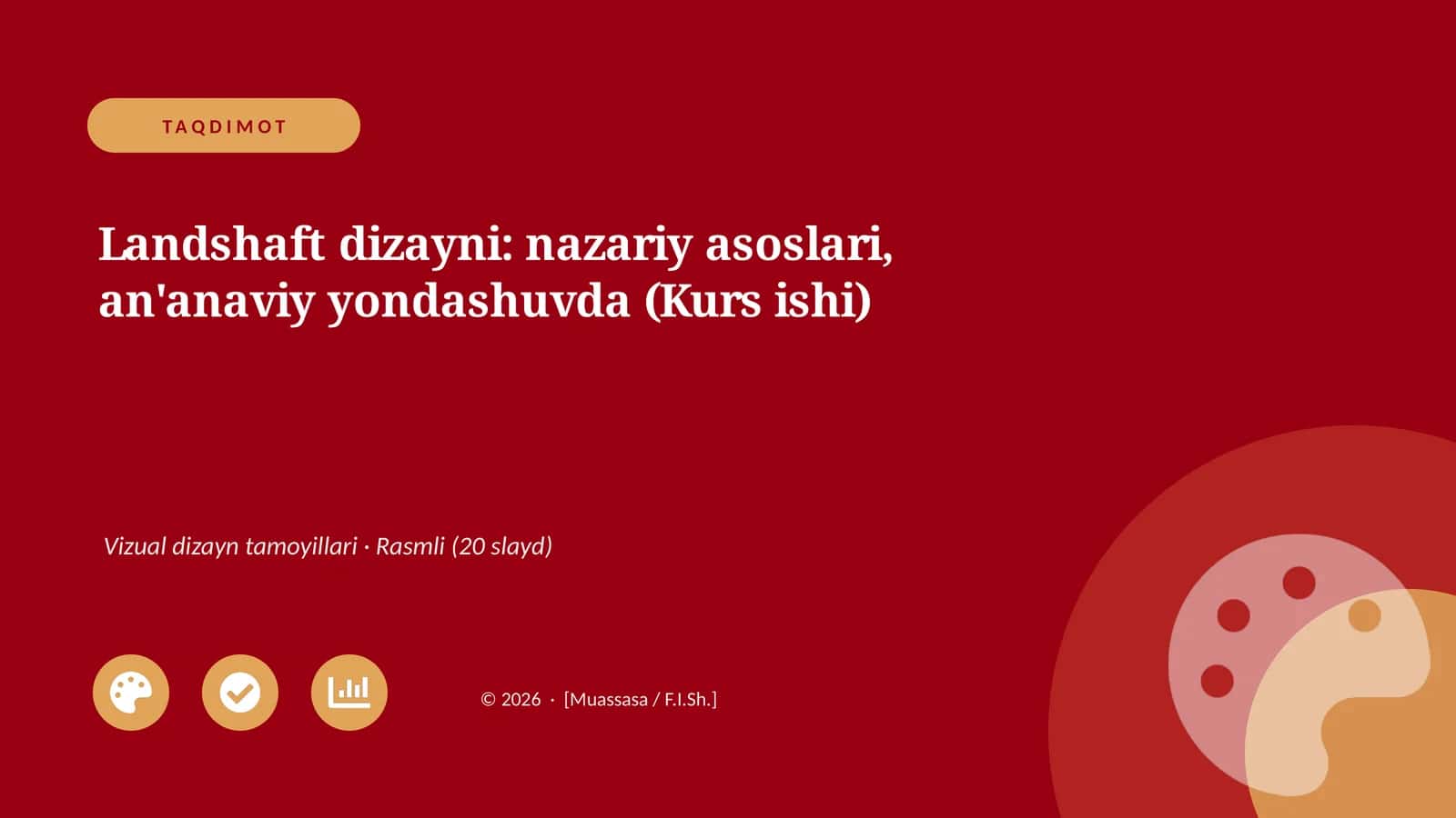 Landshaft dizayni: nazariy asoslari, an'anaviy yondashuvda