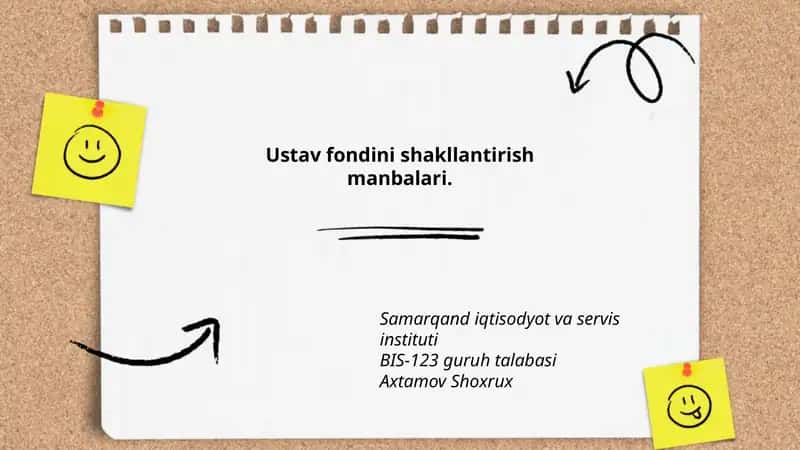 Ustav fondini shakllantirish