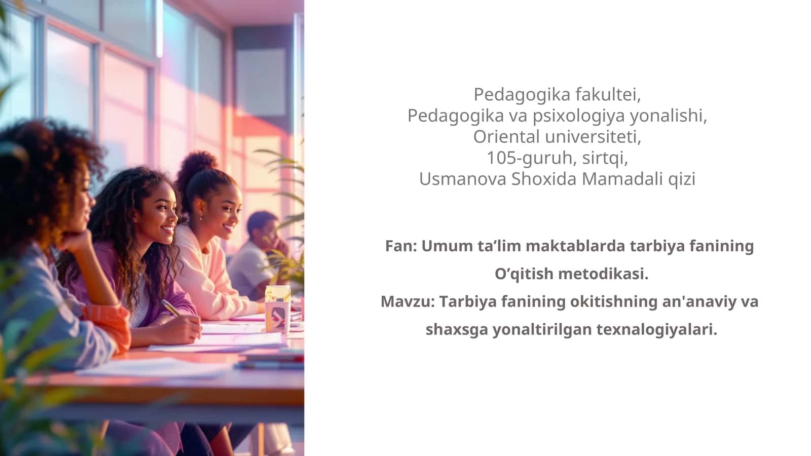 O'qitish metodikasi