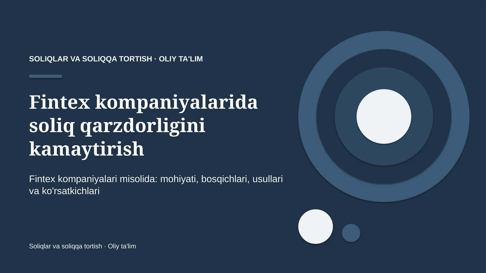 fintex kompaniyalarida soliq qarzdorligini kamaytirish 5967