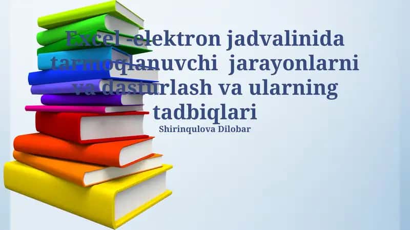 Excel Jadvallarida Qo'llanilishi