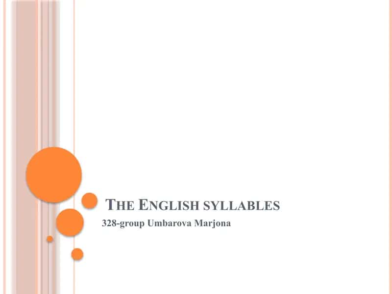 Syllables