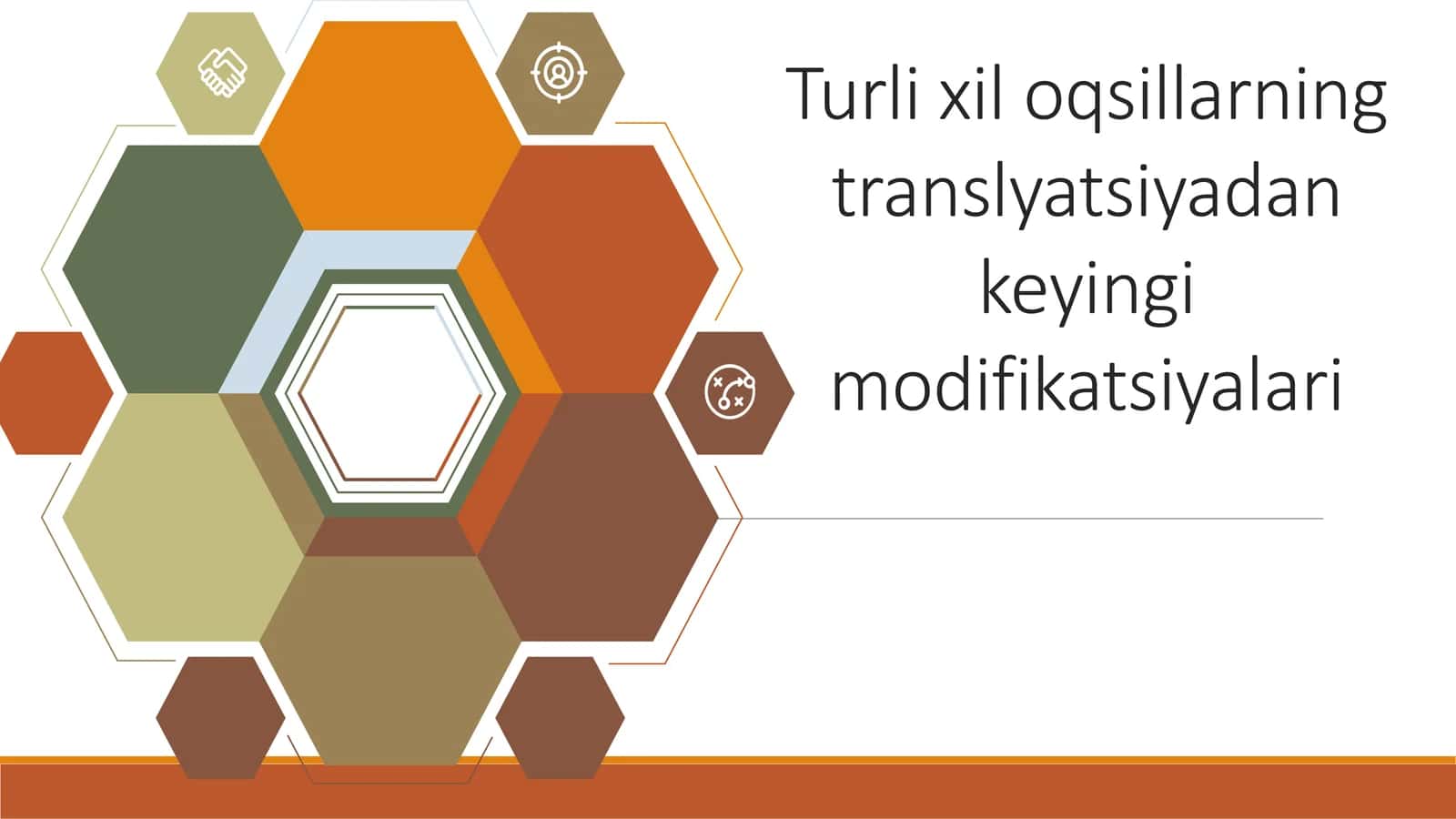 Turli xil oqsillarning translyatsiyadan keyingimodifikatsiyalari