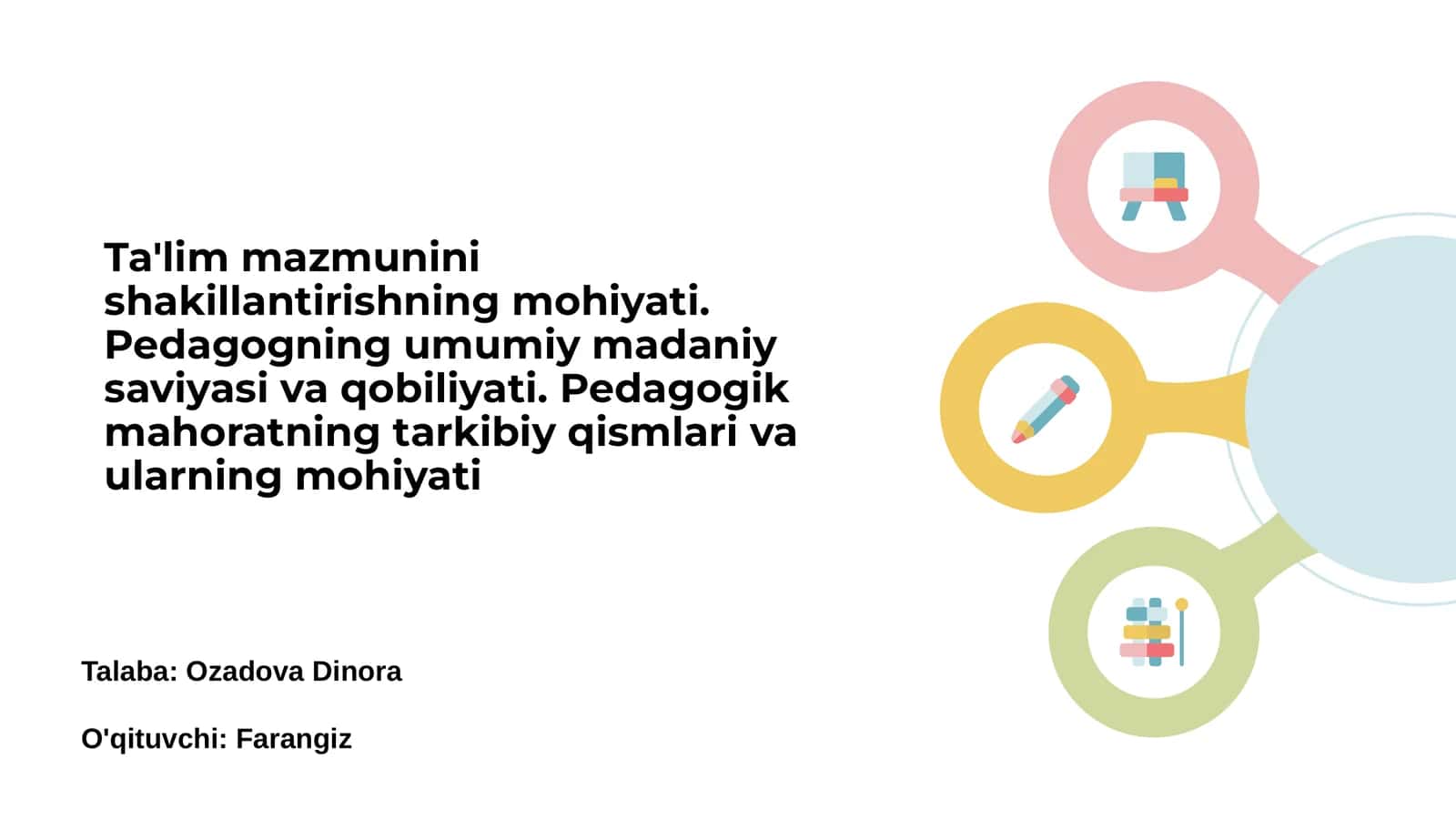Ta'lim mazmunini shakllantirishning mohiyati