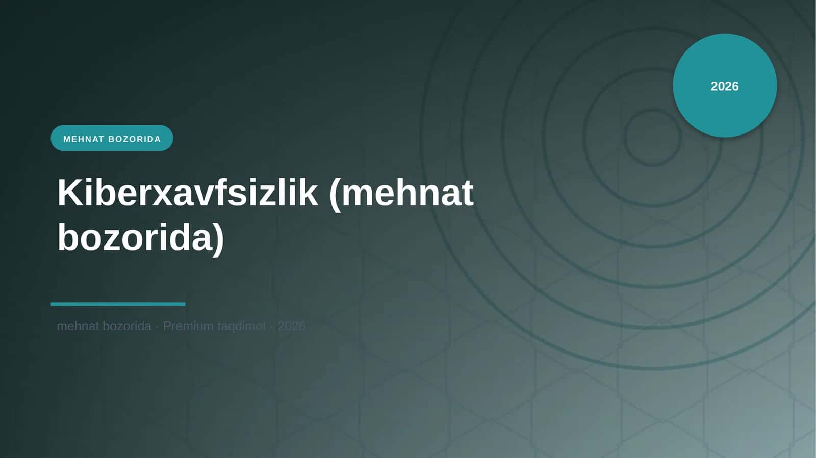 Kiberxavfsizlik (mehnat bozorida)