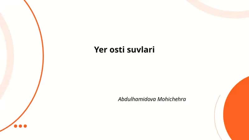 Yer osti suvlari