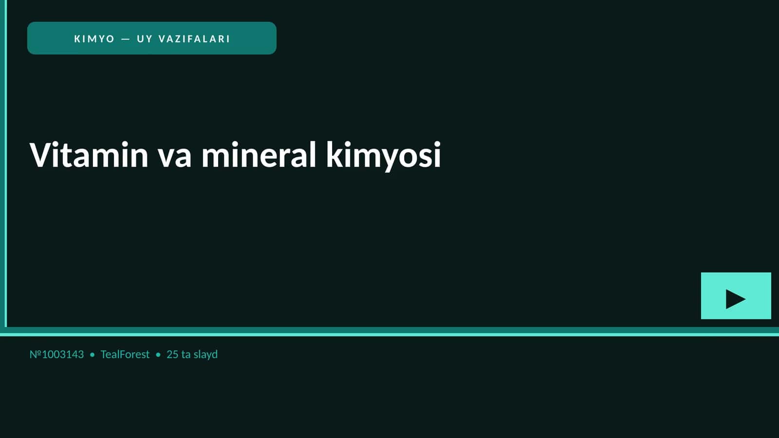 Vitamin va mineral kimyosi