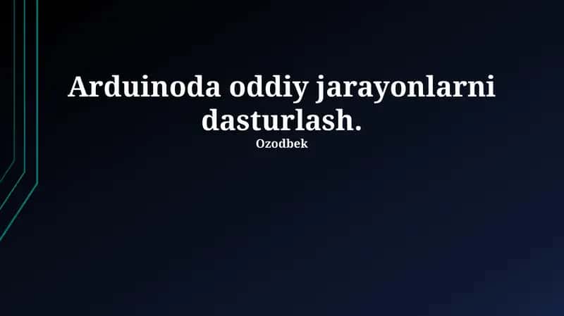Arduino dasturlash