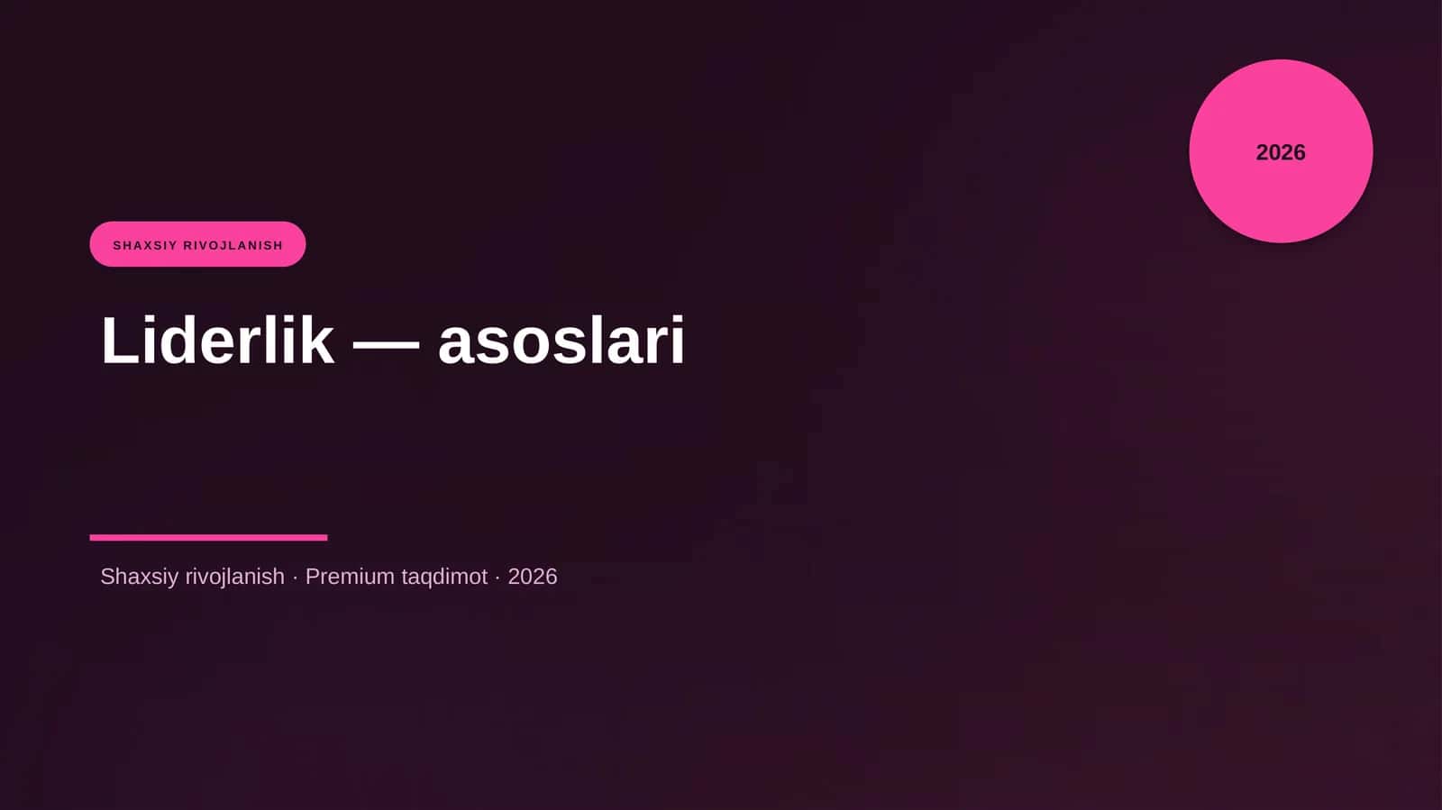 Liderlik — asoslari