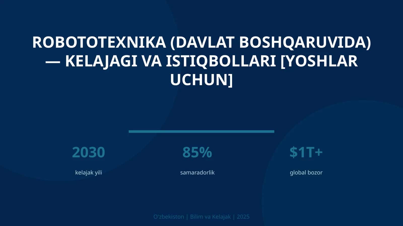 Robototexnika (davlat boshqaruvida) — kelajagi va istiqbollari [yoshlar uchun]
