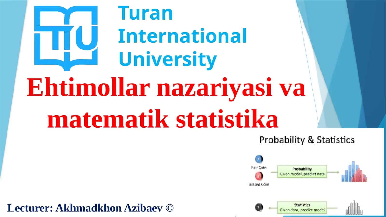 Ehtimollarnazariyasi va matematik statistika