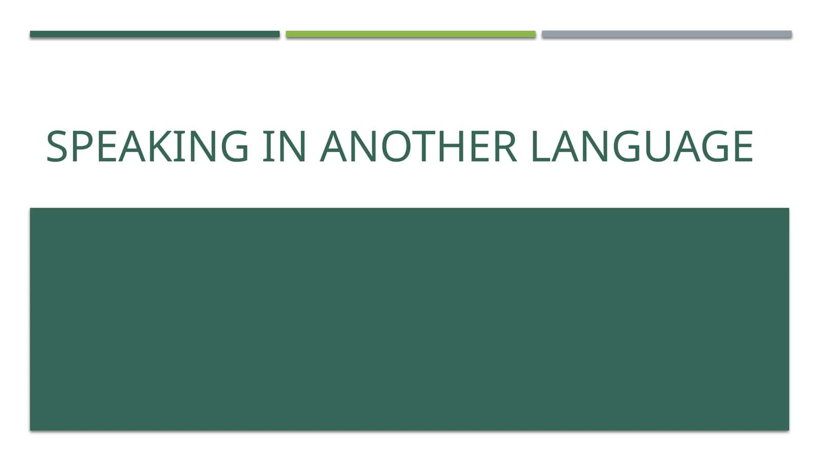 DIFFERENCE BETWEEN L1 AND L2 SPEAKING
