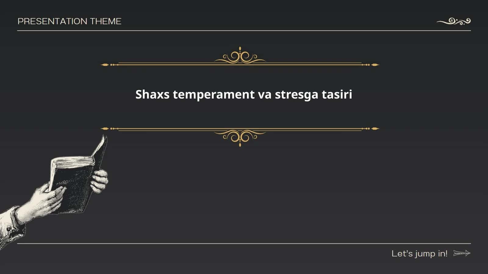 Shaxs temperament va stresga tasiri