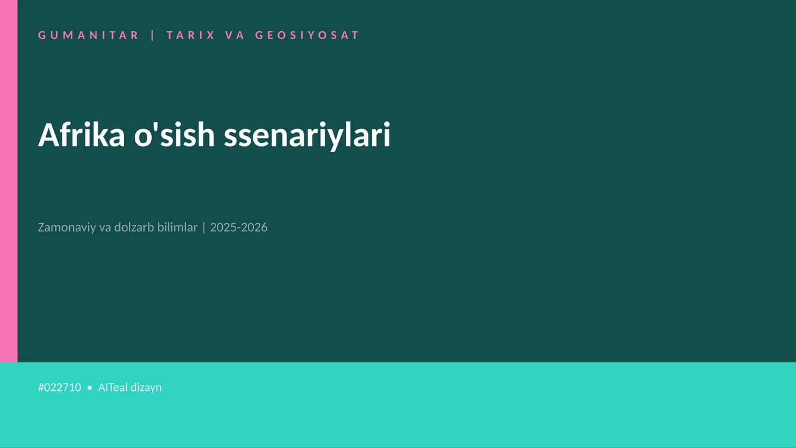 Afrika o'sish ssenariylari