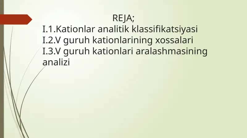 Kationlar analitik klassifikatsiyasi