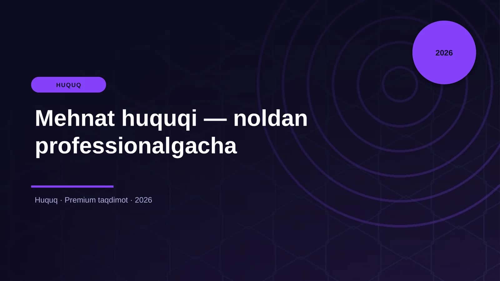 Mehmat huquqi — noldan professionalgacha