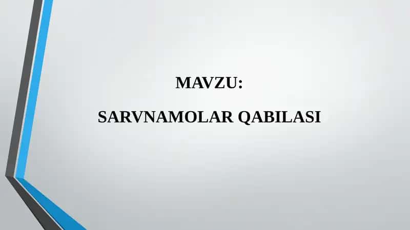 SARVNAMOLAR QABILASI