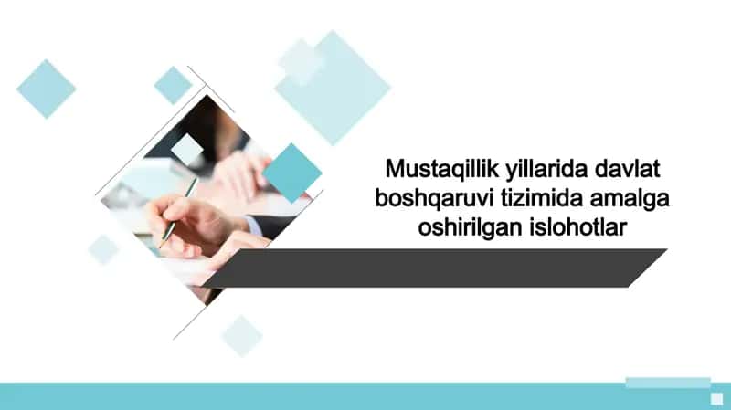 Mustaqillik yillarida davlat boshqaruvi tizimida amalga oshirilgan islohotlar