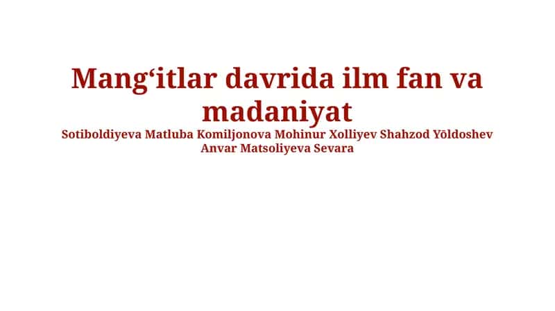 Mangʻit davri astronomiyasi