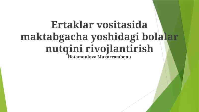 Samarali Ertak Terapiyasi Metodlari