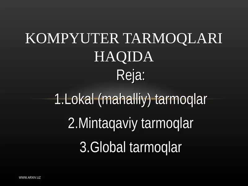 Kompyuter Tarmoqlari