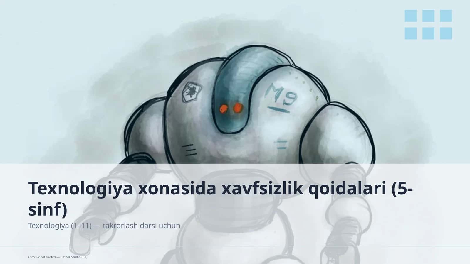 Texnologiya xonasida xavfsizlik qoidalari (5-sinf)