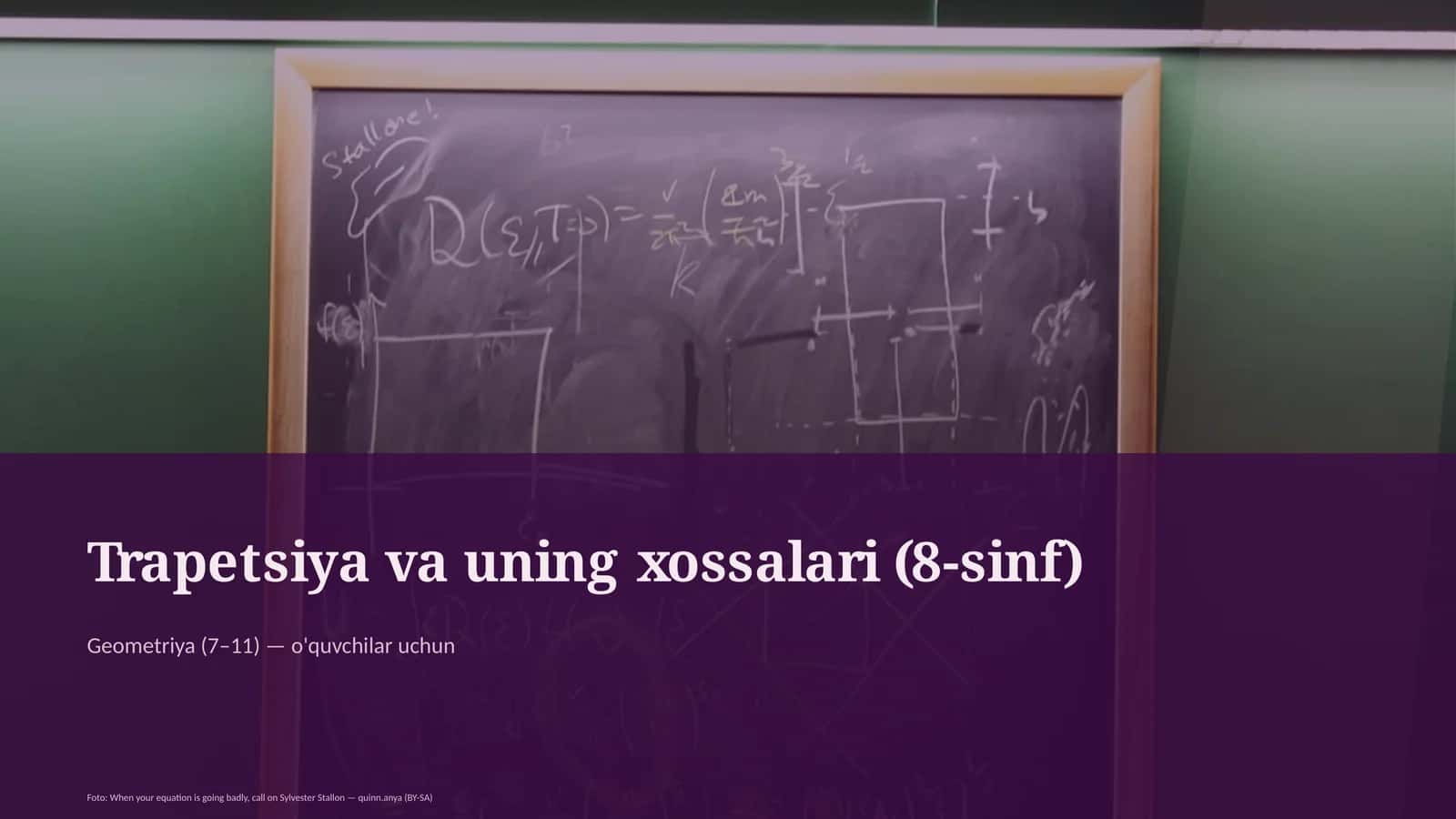 Trapetsiya va uning xossalari (8-sinf)