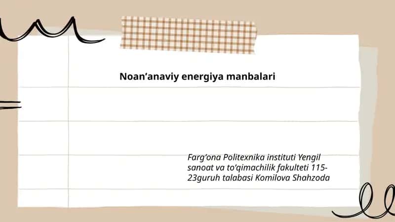 Noanʼanaviy energiya manbalari