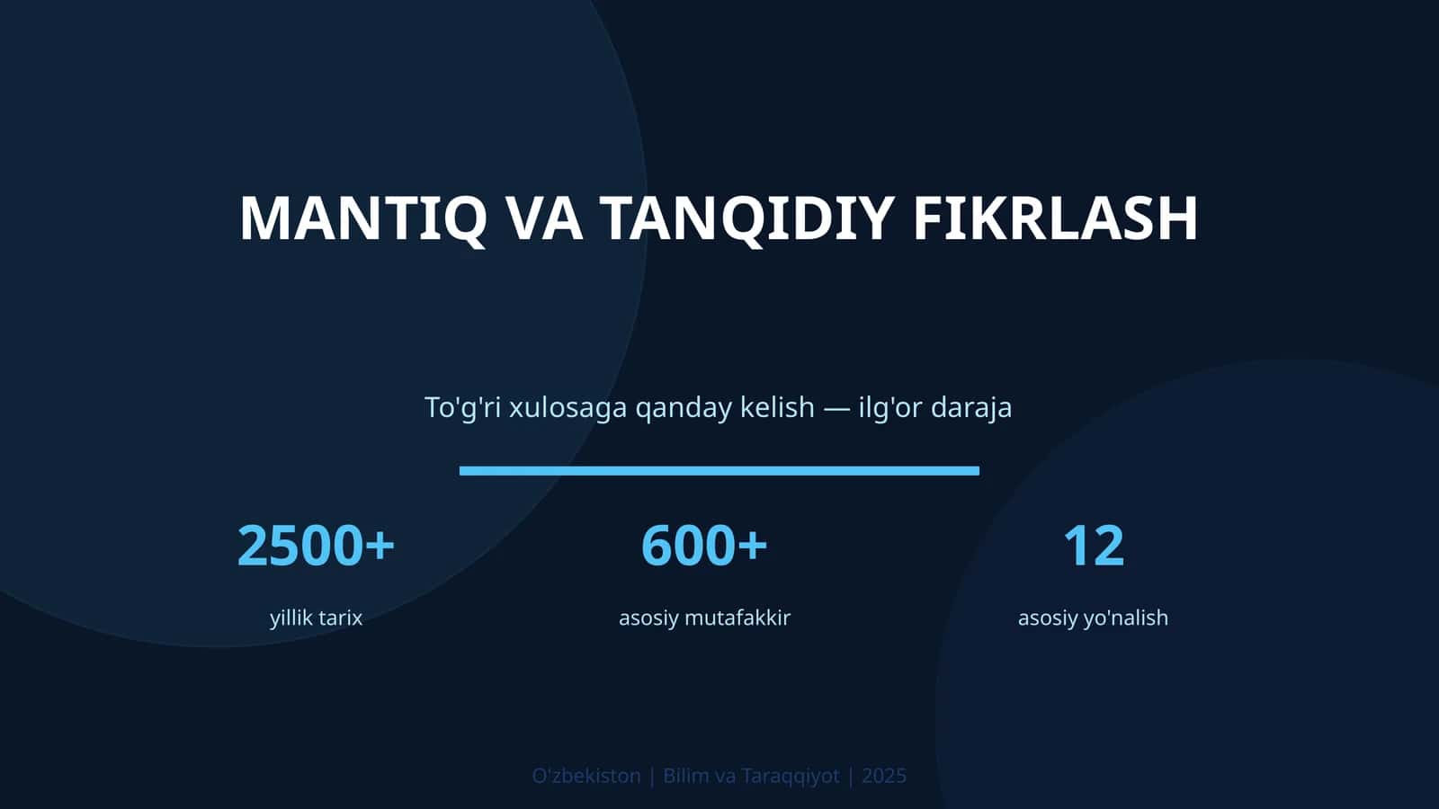 Mantiq va tanqidiy fikrlash