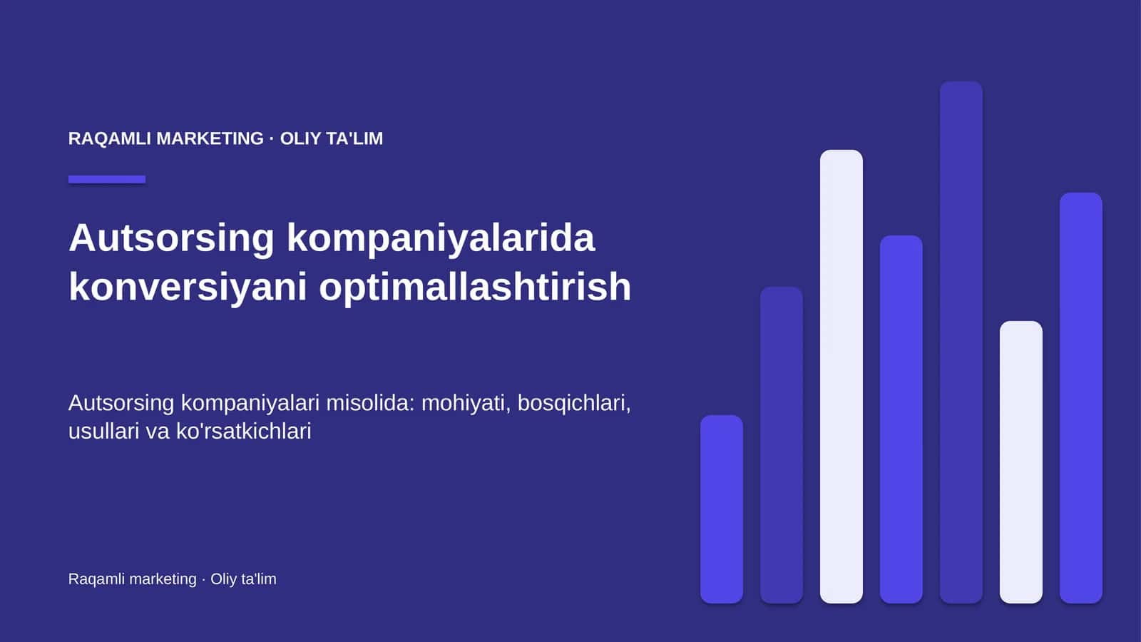 Autsorsing kompaniyalarida konversiyani optimallashtirish