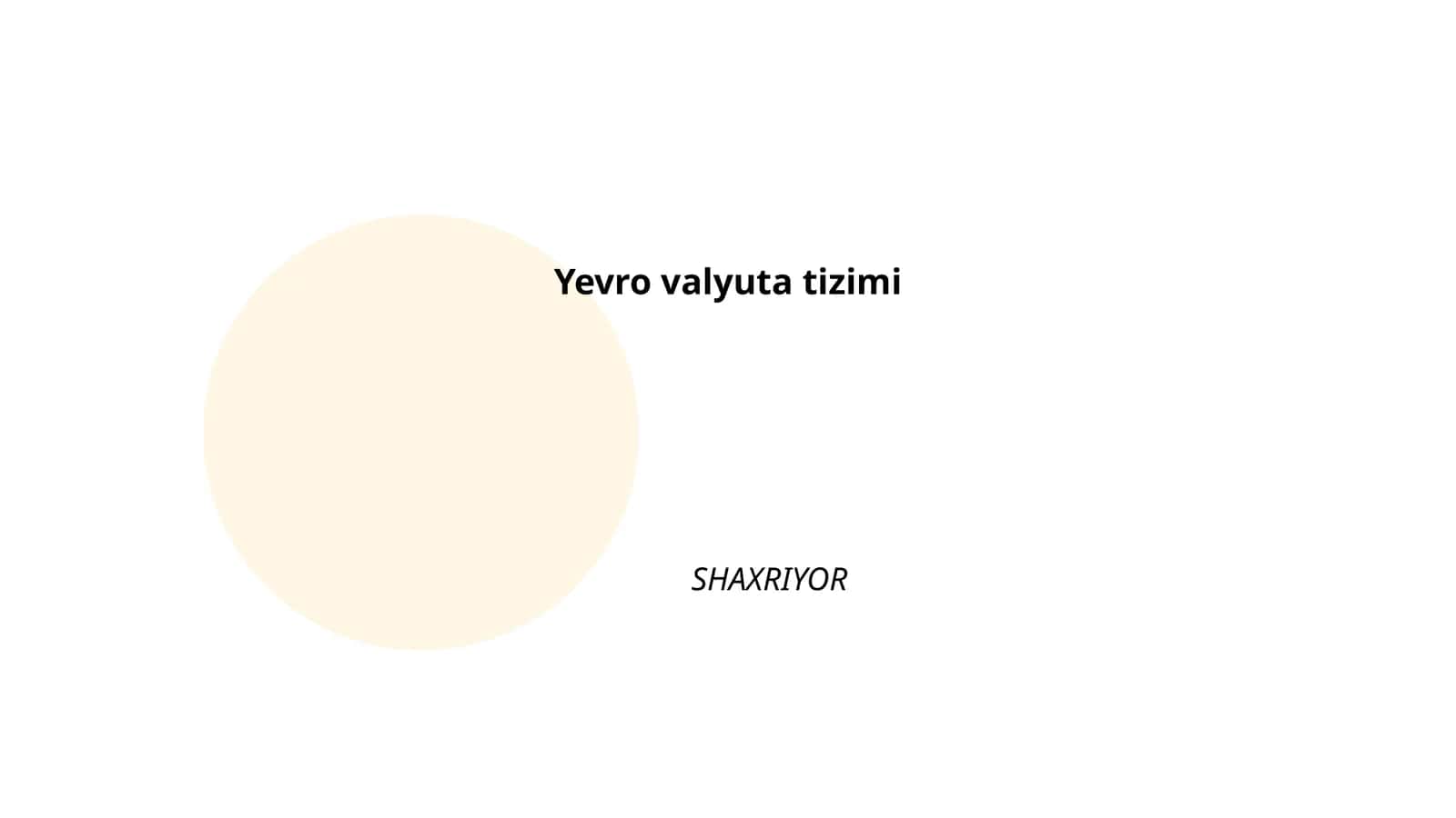 Yevro valyuta tizimi